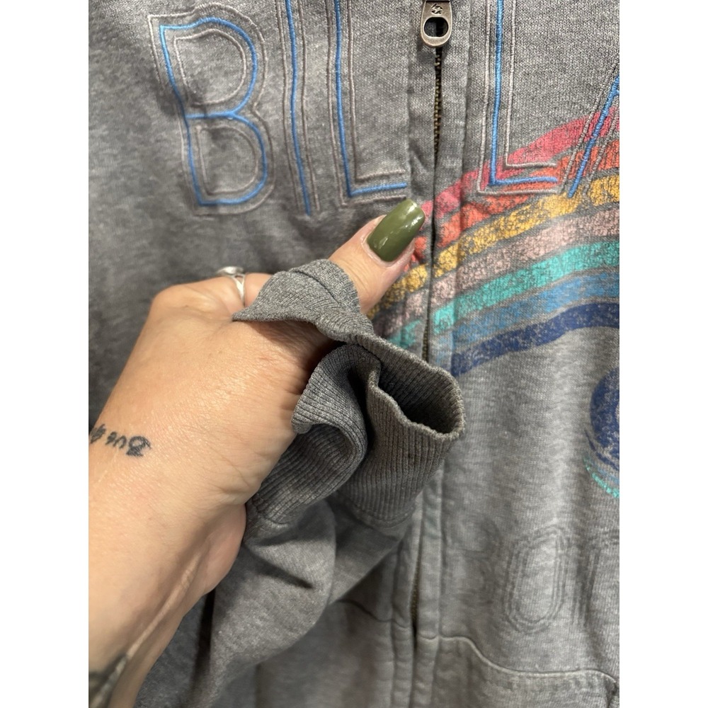 Vintage Billabong Zip Up Sherpa Hood Jacket Size M Pocket Logo‎ Graphic 73' - Picture 5 of 7